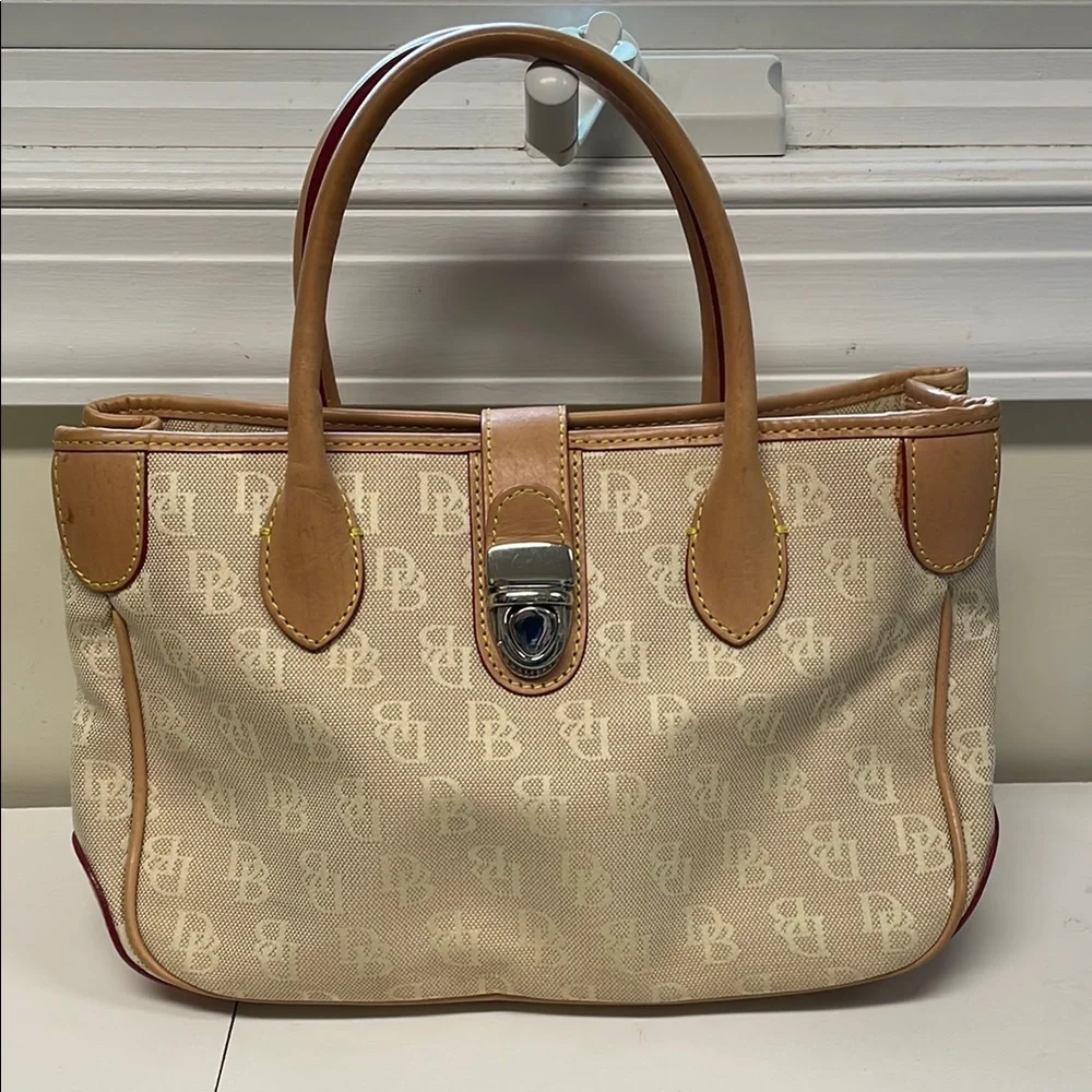 Dooney & Burke beige and tan Tote Bag